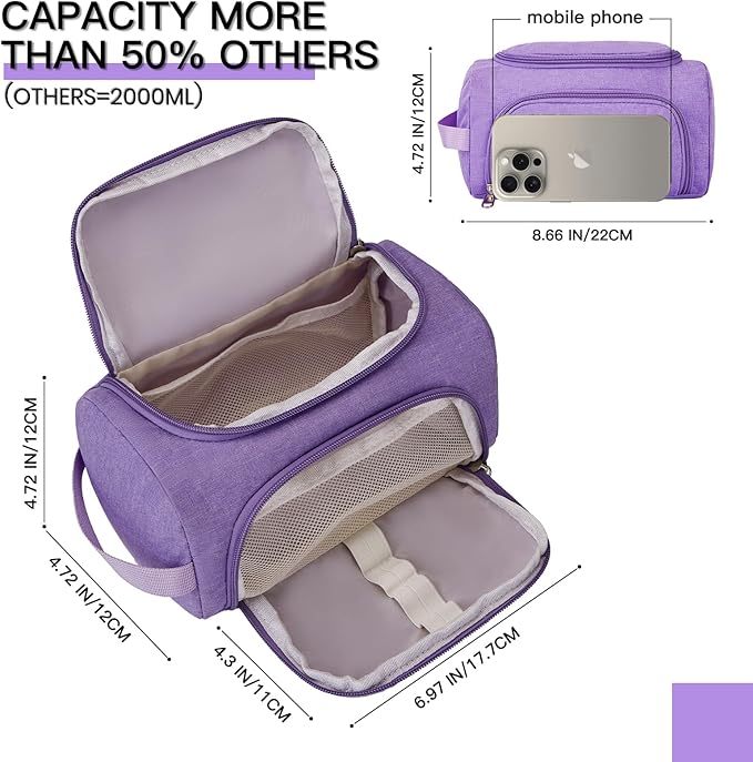 Large Pencil Pouch,Pencil Case Aesthetic,Zipper Pencil Box For Girls Back To School Supplies Emergency Bag Makeup Bag (Purple)