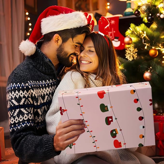 Christmas Poly Mailer 10x13 Inch 25 Pcs, Waterproof Shipping Bags for Clothing, Tear-Resistant Mailier Bags, Strong Mailing Bags with Self-Seal - Christmas Lights Printed