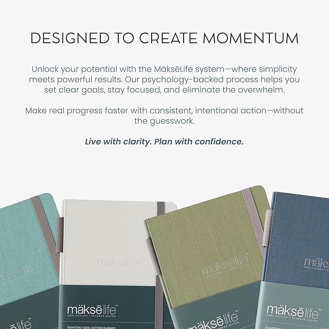 Quarterly Undated Planner - Goal Setting And Weekly Planner, Productivity Tools, Time-Management, Habit Tracker, Teal