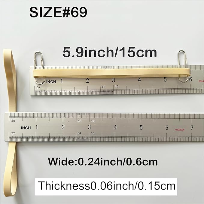 Rubber Bands 65Pcs Size#69 Big Elastic Rubber Band Large Beige Rubber Bands for Office Supplies File Folders Litter Box (5.9" x 0.24")