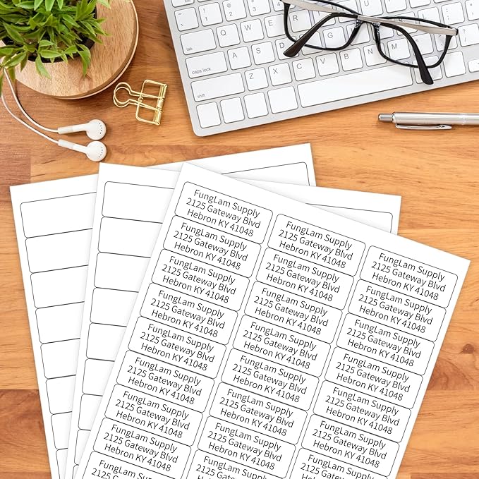 Address Labels for Inkjet Printers 1" x 2-5/8", Pack of 3000 Labels