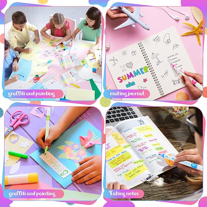 Zhehao 40 Pcs Erasable Highlighters, Smooth Writing Double Head Highlighter for School Office Back to School Supplies Occ Shoebox Gifts