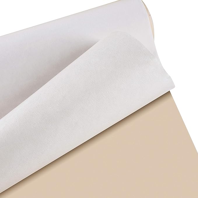 2PCS Self Adhesive Sheets, DIY Adhesive Sheets for Art & Crafts, Peel and Stick Felt for Drawer/Jewelry Box Liner, Solid Color Wallpaper (14.6" x 39.4", White)