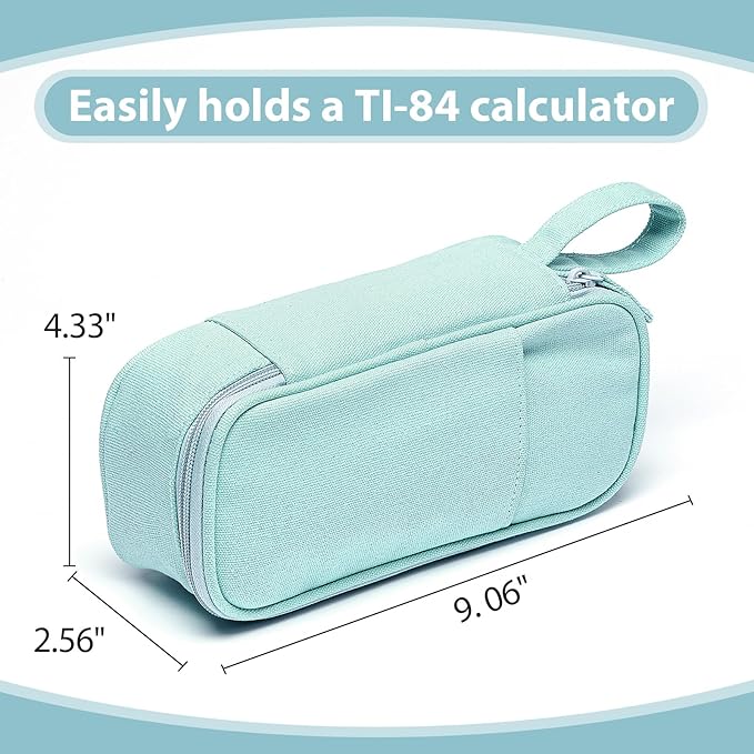 Pencil Case Pouch Box Bag School Supplies Girls Boys Kids, Cute Preppy Stuff Large Big Capacity Aesthetic Pen Organizer, Back to College Stationary, Eggshell Blue, Heavy Duty Canvas, 1800ml