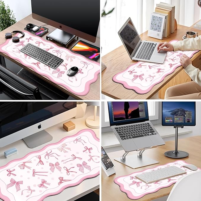 Galdas Gaming Mouse Pad XXL XL Large Long Extended Big Mousepad Non-Slip Rubber Keyboard Mouse Pad with Stitched Edges for Laptop Home Office (35.48x15.75x0.08 Inch)