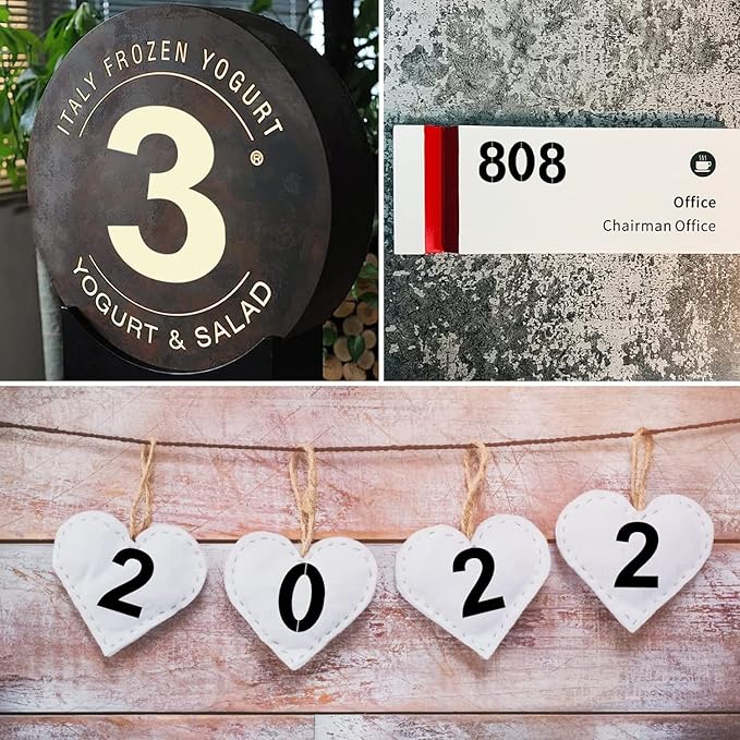 9 Inch Reusable Plastic Number Stencils - Digital Painting Templates for Cake Stencil Address Painting