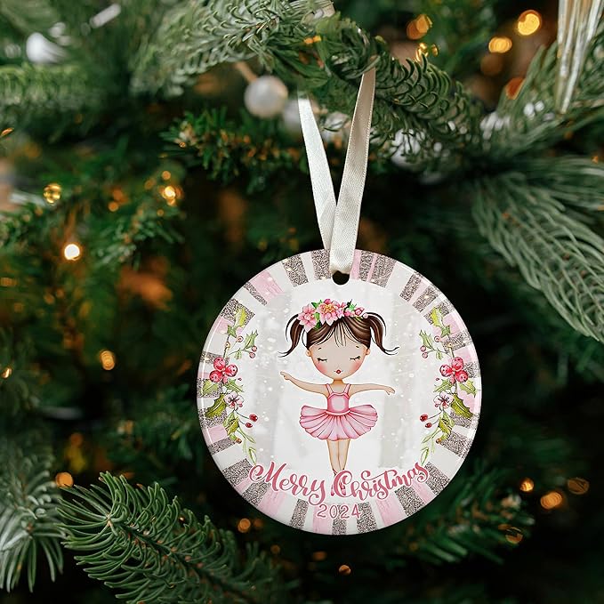 Ballerina Ornaments for Christmas Tree - Ballerina Christmas for Girls - Ballerina Gifts for Girls, Ballerina Gifts for Women - Ceramic Ornament 2024