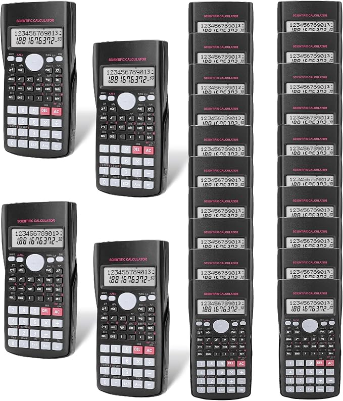 Mr. Pen- Scientific Calculators, 24 Pack, 2 Line, 240 Functions, 12 Digit Math Calculator Scientific with Protective Hardcover Bulk