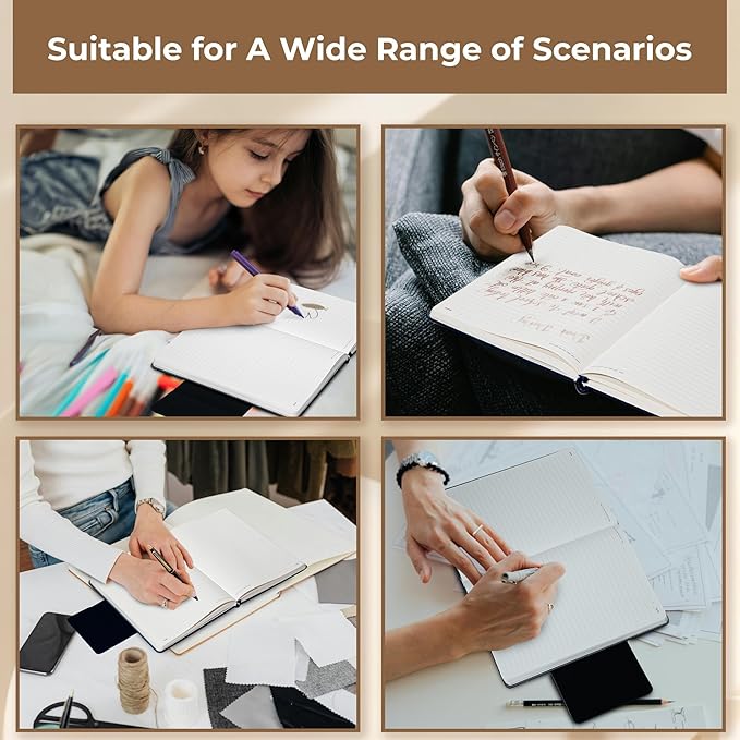 Leather Journal for Men 320 Pages B5 Large Journaling Notebooks with 100 GSM Thick Paper Journals for Writing Notebook for Men & Women with Buckle Closure Work Diary, 7.28" x 10.23", Blue