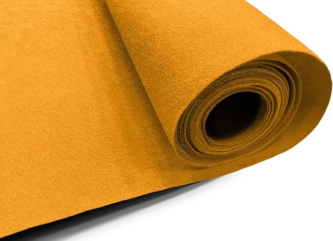 EOVEA | Acrylic Felt Fabric by The Yard - Non-Stiff, Soft Material - 72" Wide - 1.6mm Thick Felt Sheets for DIY Crafts, Sewing, Upholstery, Cushion, Padding(Antique Gold,Half Yard)