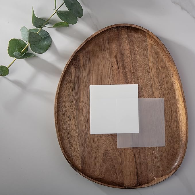 DiverseBee 50 Sheets Pastel Transparent Sticky Notes, 3x3” Clear Sticky Tabs, Translucent Page Flags Book Markers Stickers, Planner Accessories, Bible Journaling Study Office School Supplies (Coconut)