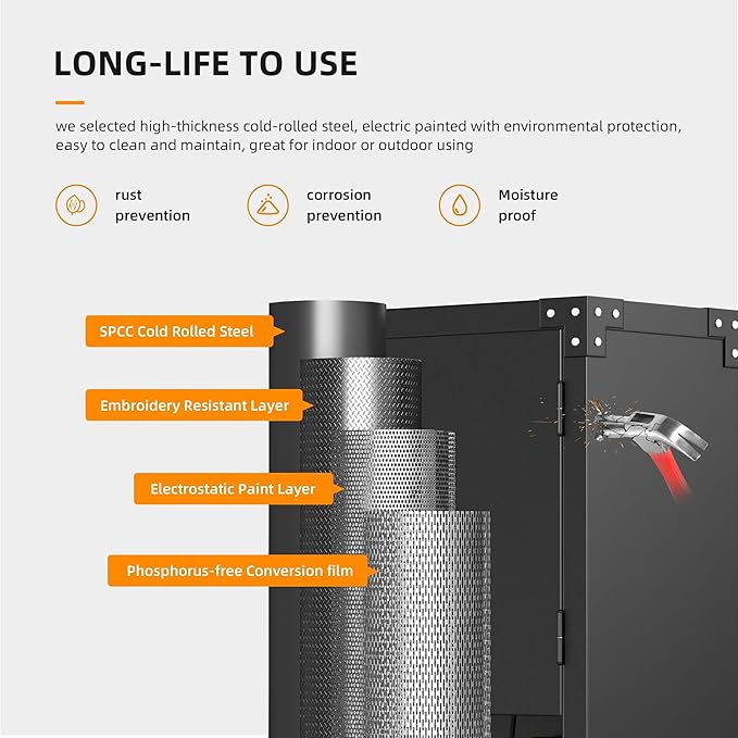 INTERGREAT Metal Wall Cabinet, Wall Cabinets with Lockable Doors and Adjustable Shelves,20" H Cabinets Storage for Garage, Warehouse, Bathroom, Kitchen(Black)