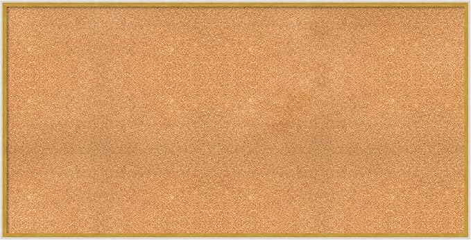 Amanti Art Natural Cork Board for Wall, 29x57 Vision Board with White Frame, Oversize Corkboard Office Decor for Home Organization, Modern Corkboard Pinboard to Display Items for Home Organization in
