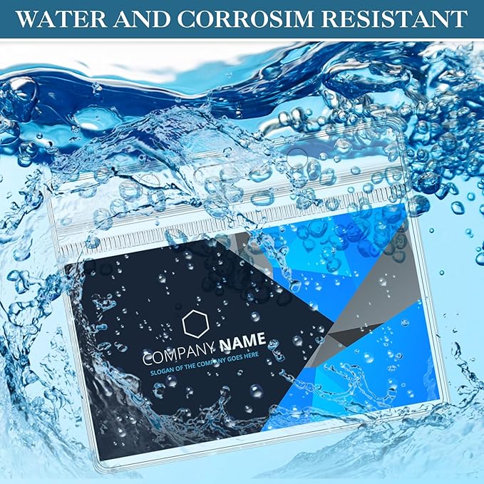 Marspark 50 Sets Clear Name Tags with Lanyard, Lanyards for ID Badges Reusable Strap with ID Holder Plastic Name Badges for Adults Business School Church Conference (Gray)