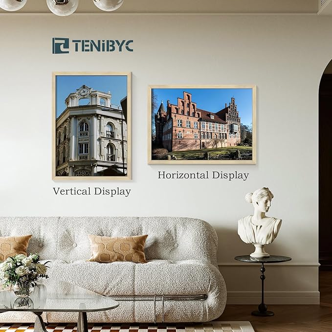 20x28 Picture Frames Set - 3 Pack - Natural Oak Wood - Display Wall Posters, Gallery Displays, Large Photos & Puzzles - Wall Decor