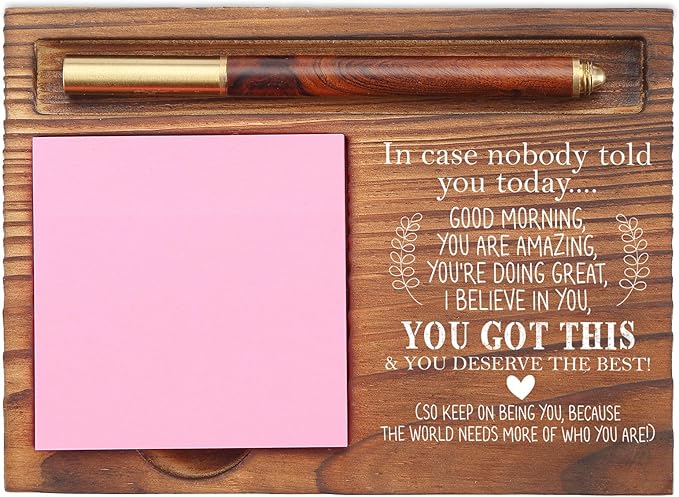 You Got This Sticky Note Holder, Inspirational Desk Organizer, Motivational Gift for Friends, Coworkers, Teachers, Self-Stick Note Pad Holders EDP126