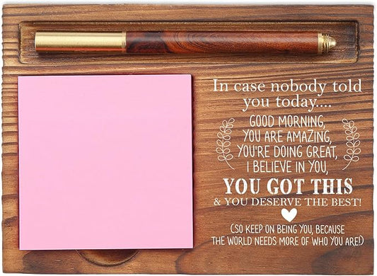 You Got This Sticky Note Holder, Inspirational Desk Organizer, Motivational Gift for Friends, Coworkers, Teachers, Self-Stick Note Pad Holders EDP126