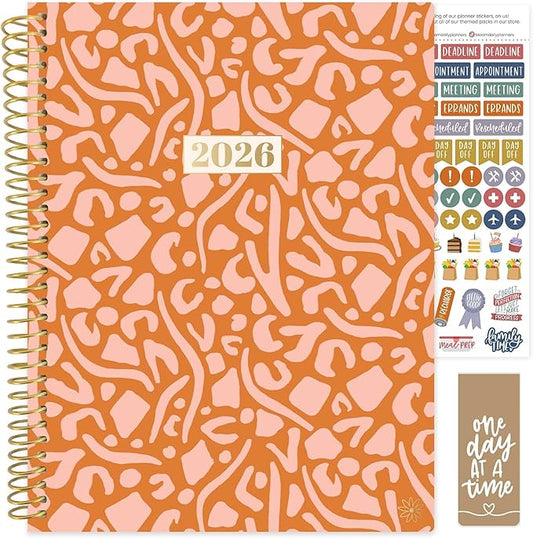 bloom daily planners 2026 Planner (January to December) - 8.5” x 11” Weekly & Monthly Dated Agenda Organizer Book with Stickers & Tabs - Flexible Soft Cover - Moments of Grace