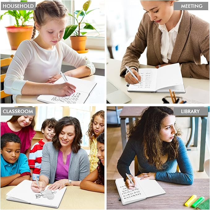 feela 18 Pack Journal Notebook for Work, Business Notebook Bulk Hardcover Lined Writing Journal with Pen Holder for Men Women Note Taking, with 18 Black Pens, 120 GSM, 5.1”x8.3”, A5, Gray