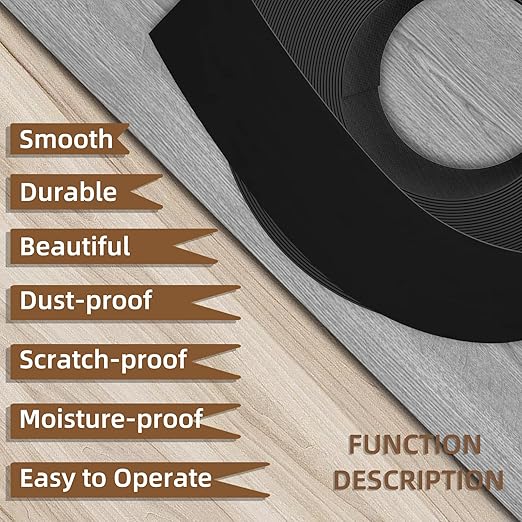 GSCIT Club Black Edge Banding, 1 1/2 Inch x 100ft Melamine With Hot Melt Adhesive Preglued Cabinet Flexible Black Veneer Edging