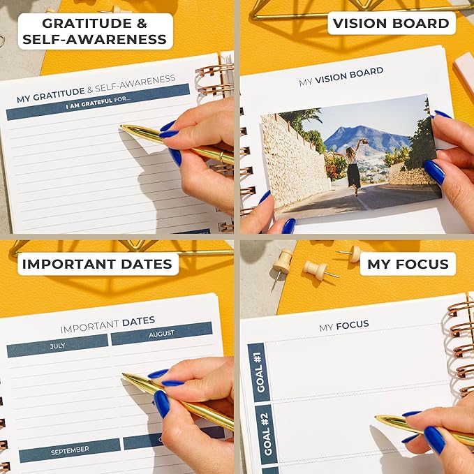 Clever Fox Planner 2nd Edition Spiral – Colorful Weekly & Monthly Goal Planner, Time Management & Productivity Organizer, Undated (White)