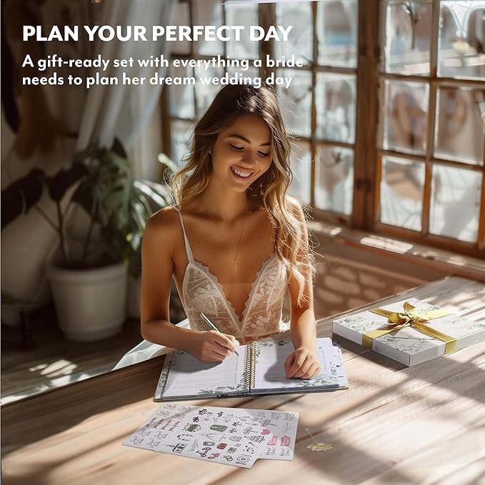Your Perfect Day Wedding Planner Book and Organizer - Wedding Planner Book - Bridal Planning Binder with Countdown Calendar - Bride Gifts