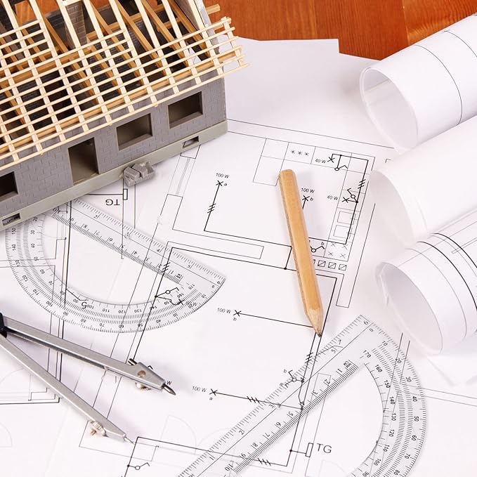 Zonon 200 Pieces Plastic Protractors Bulk Classroom Clear Math Protractors 180 Degrees 6 Inch for Geometry Student, Angle Measurement, Students Back to School Supplies Office Supplies