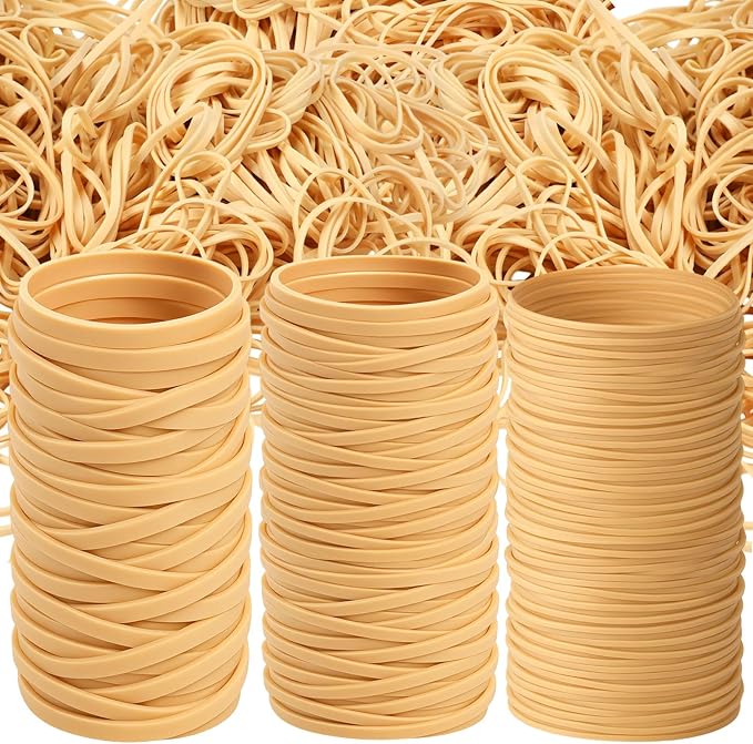 Marspark Rubber Bands Bulk Elastic Rubber Bands 5 lb File Folder Strong Elastic for Office Home Supply Crafts(Size 64、size 33、size 19)