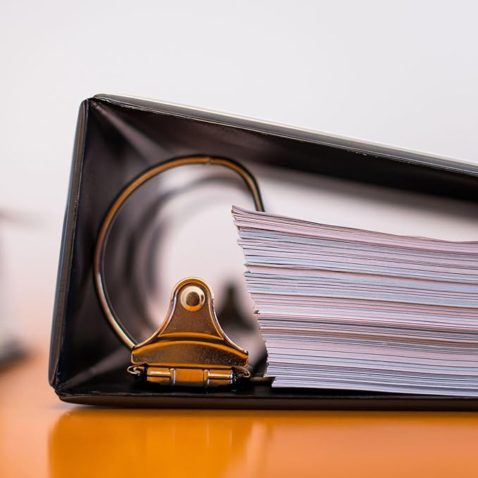 12 Pack of 2.5 Inch 3 Ring Binder with Locking Angle D Rings, Professional Heavy Duty Large Storage Binder with Pockets, Fits 8.5 x 11 Inch Sheets, Non-Stick Clear View Cover, Customizable, Black