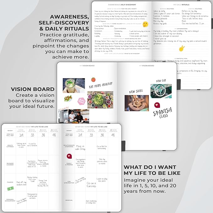 Clever Fox Planner Schedule – Undated Weekly & Monthly Life Planner with Time Slots, Appointment Book & Daily Organizer, A5 (Mystic Grey)