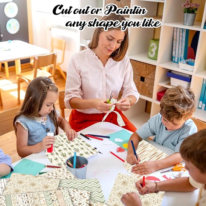 24 Sheets Scrapbook Paper 12x12 inch, Vintage Scrapbooking Paper, Double Sided Decorative Craft Papers for Holiday Birthday Wedding Baby Shower Card Making Photo Album Decor