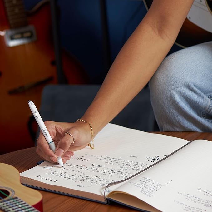 Sharpie S-Gel Pens, Fashion Barrel Gel Pens, Pearl White Body, Medium (0.7mm) Point, Bold Ink Colors, 8 Count (Pack of 6)