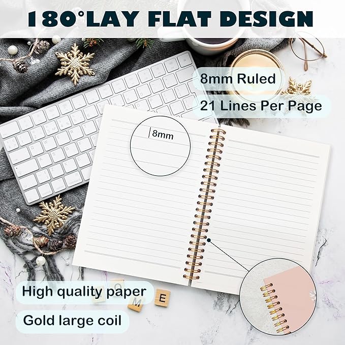 BearCake Orange Bible Christian Journals Floral Notebooks for Women Note Taking,Prayer Journal for Women, His Mercies are New Every Morning,Bible Study Journal for Women 5.5x8.3