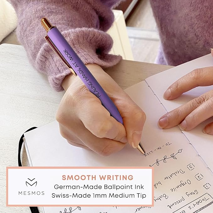 MESMOS 3pk Funny Nurse Pens for Nurses, Nurses Week Gifts, Funny Gifts for Women, Accessories for Work, Essentials, Fancy Pens for Women, Nursing Appreciation Graduation Gift