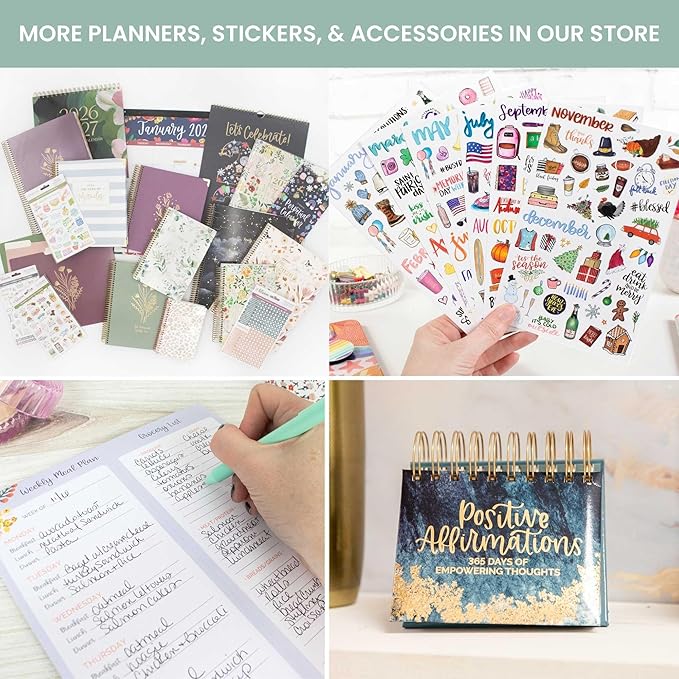 bloom daily planners 2026 Planner (January - December) Calendar Year Organizer - 5.5” x 8.25” - Weekly & Monthly Agenda Book with Stickers & Bookmark - Good Things Are Coming