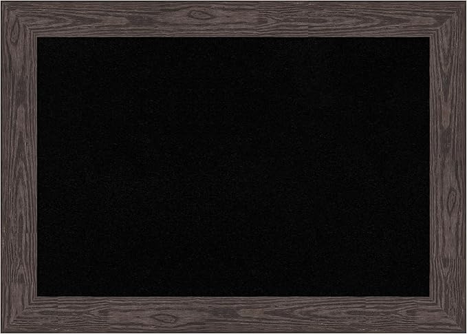 Amanti Art Black Cork Board for Wall, 30x42 Vision Board with Black Wood Frame, Large Corkboard Office Decor for Home Organization, Country Rustic Corkboard Pinboard to Display Items for Home