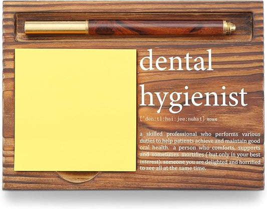 Dental Hygienist Gifts Sticky Note Holder, Thank You Appreciation Gifts for Dentist, Dental Hygienist Assistant Week Gifts Grad Gift Self-Stick Note Pad Holders for Dental Clinic Hospital TZP67