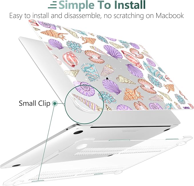 TWOLSKOO Compatible with MacBook Pro 13 inch Case 2023-2016 A2338 M2/M1 A2251 A2289 A2159 A1989 A1706, Plastic Hard Shell Cover & Keyboard Skin & Screen Protector, Colorful Shells