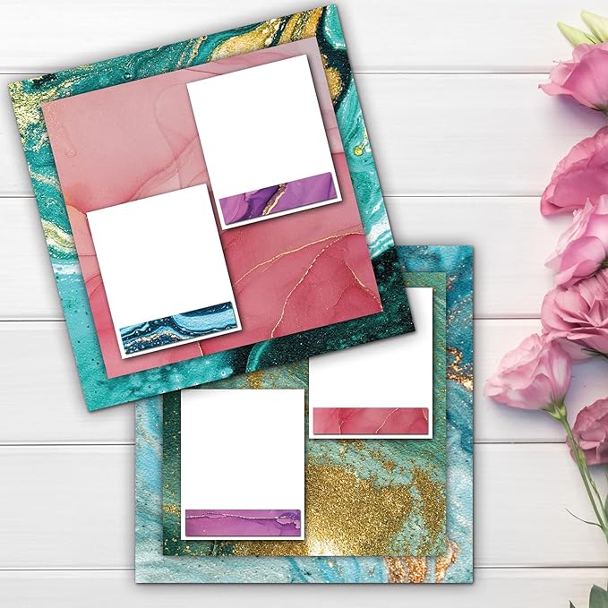 48 Sheets Scrapbook Paper 11x11, Marbling Pattern Decorative Scrapbook Paper for Journals DIY Cards and Photo Albums, Aesthetic Craft Supplies for Kids and Adults