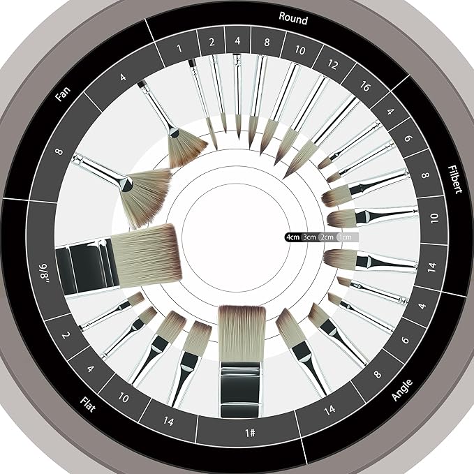 ARTIFY 25-Piece Professional Paint Brush Set – Expert Series Synthetic Nylon Brushes for Acrylic, Oil, Watercolor, Gouache – No Shedding, Canvas Roll Case & Palette Knife, Painter Gifts Art Supplies