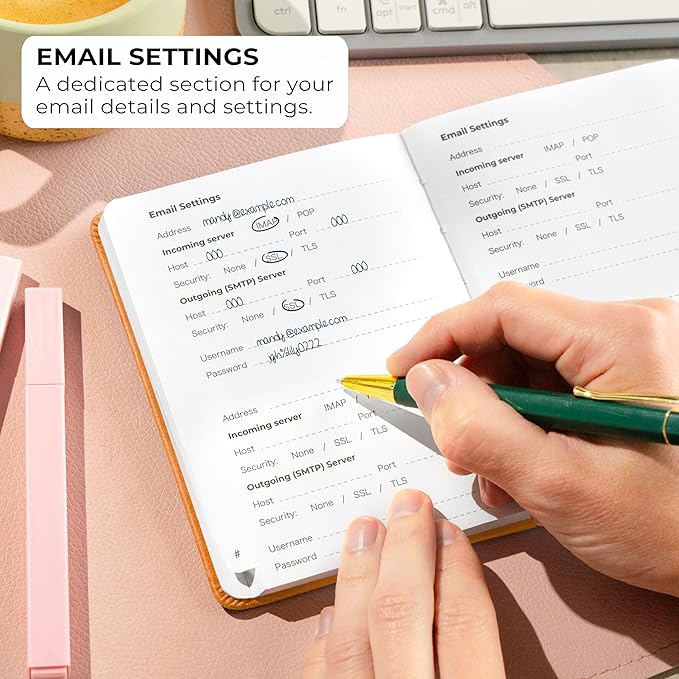 Clever Fox Password Book with alphabetical tabs. Internet Address Organizer Logbook. Small Pocket Password Keeper for Website Logins (Yellow)