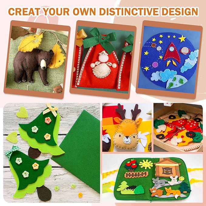 12 Rolls 8"x35"(20.5x90cm) 1.4mm Thick Soft Felt Fabric Sheet 12 Assorted Classic Series Colors Felt Pack for DIY Craft Sewing Squares Nonwoven Patchwork