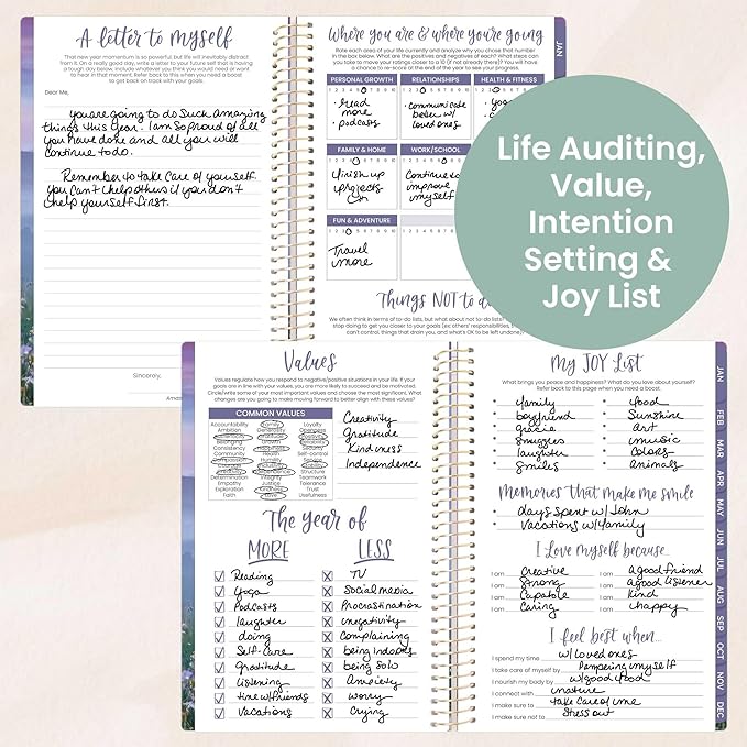 bloom daily planners 2026 Planner (January - December) Calendar Year Organizer - 5.5” x 8.25” - Weekly & Monthly Agenda Book with Stickers & Bookmark - Mystical Mountains