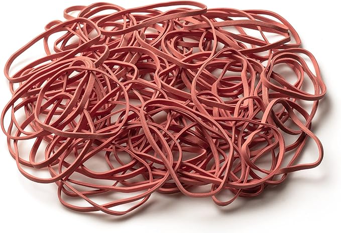 PlasticMill Pink Rubber Bands Size 33 (3 1/2" x 1/8") - #33 Colored Rubber Bands Office Supplies - Strong, Elastic Bands for Crafts, Balloon Garland, Cash, File Folders (1,000-Pack)