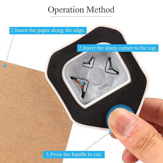 LOONENG 3 Way Rounded Corner Punch, 4mm, 7mm, 10mm 3 in 1 Corner Cutter for Paper Crafts, Laminator, Cardstock, DIY Projects, Photocards, Card Making and Scrapbooking
