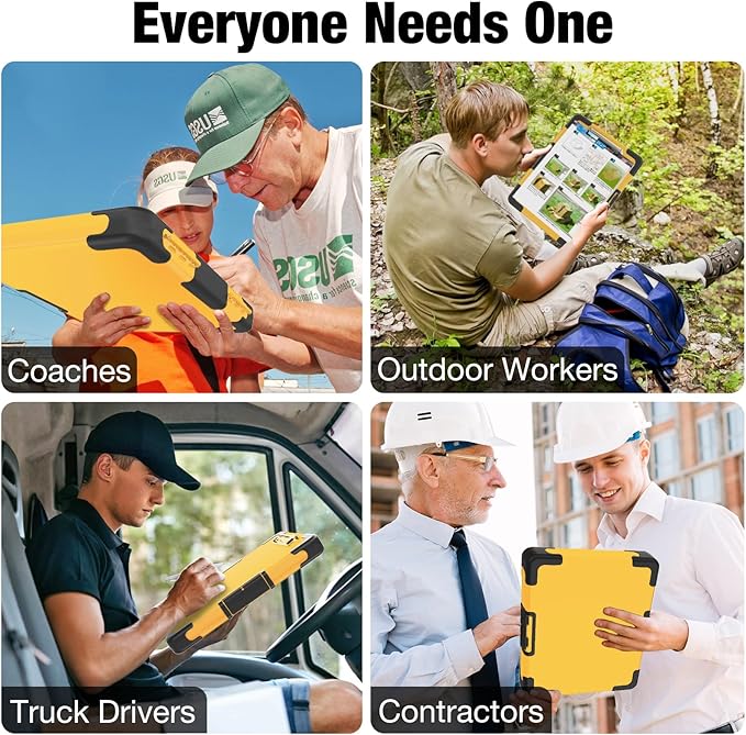 Sooez Toughest Clipboard with Storage, Internal Pen Pouch Included, Letter/ A4 Size, Shockproof Heavy Duty Plastic Clip Boards 8.5x11”, High Capacity Clipboards Box Case for Contractor Trucker Driver