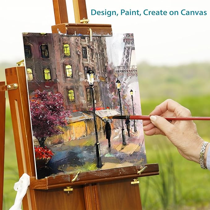 KEFF Canvas Boards for Painting - 12x12 4-Pack Bulk Canvas Panels, 100% Cotton Triple Primed Large Canvases for Art Painting Supplies, Acrylic, Oil, Watercolor & Tempera