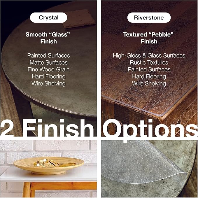 Clear Table Protector, USA Made, Safe, 38 x 96 Inch, 2mm Thick Pebble Textured Vinyl, Custom Clear Table Cloth Cover Rectangle, Custom Water Resistant Table Cover