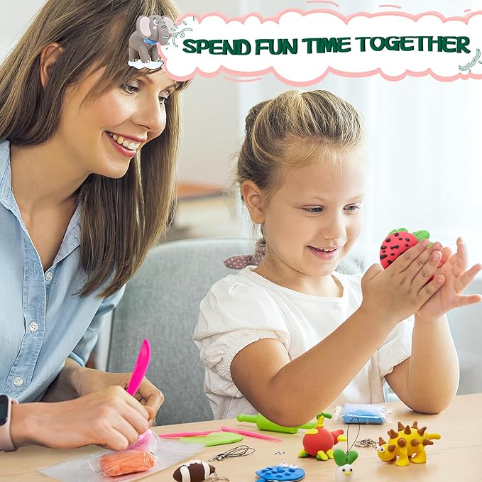 Chico Land 24 Colors Air Dry Clay, Gift for Boys & Girls Age 4+ Year Old, DIY Model Modeling Clay kit for Kids, with Sculpting Tools, Storage Bags, Kids Art Crafts