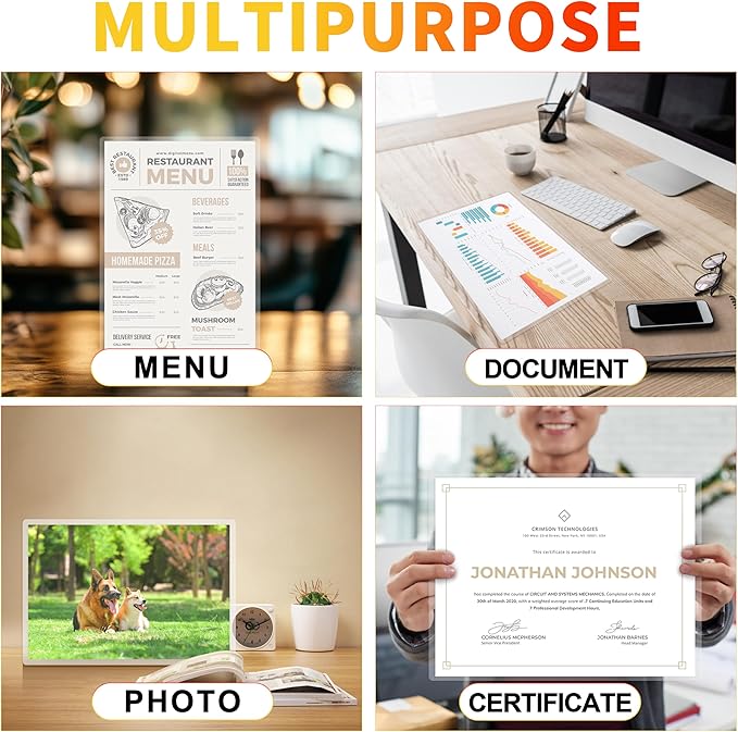 Thermal Laminating Pouches,Hold 8.5 x 11 inch Sheets 200 Pack,3 Mil Clear Thermal Laminate Pouches 9 x 11.5 inch Lamination Sheet Paper